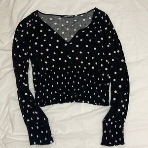 A&F polka dot blouse